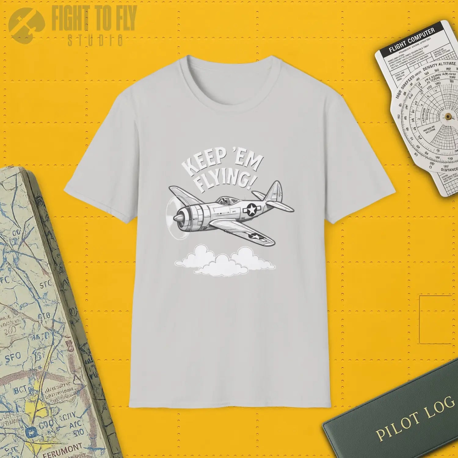 P-47 “Keep ’Em Flying!” - T-Shirt - Pilot gifts - WWII warbird t-shirt