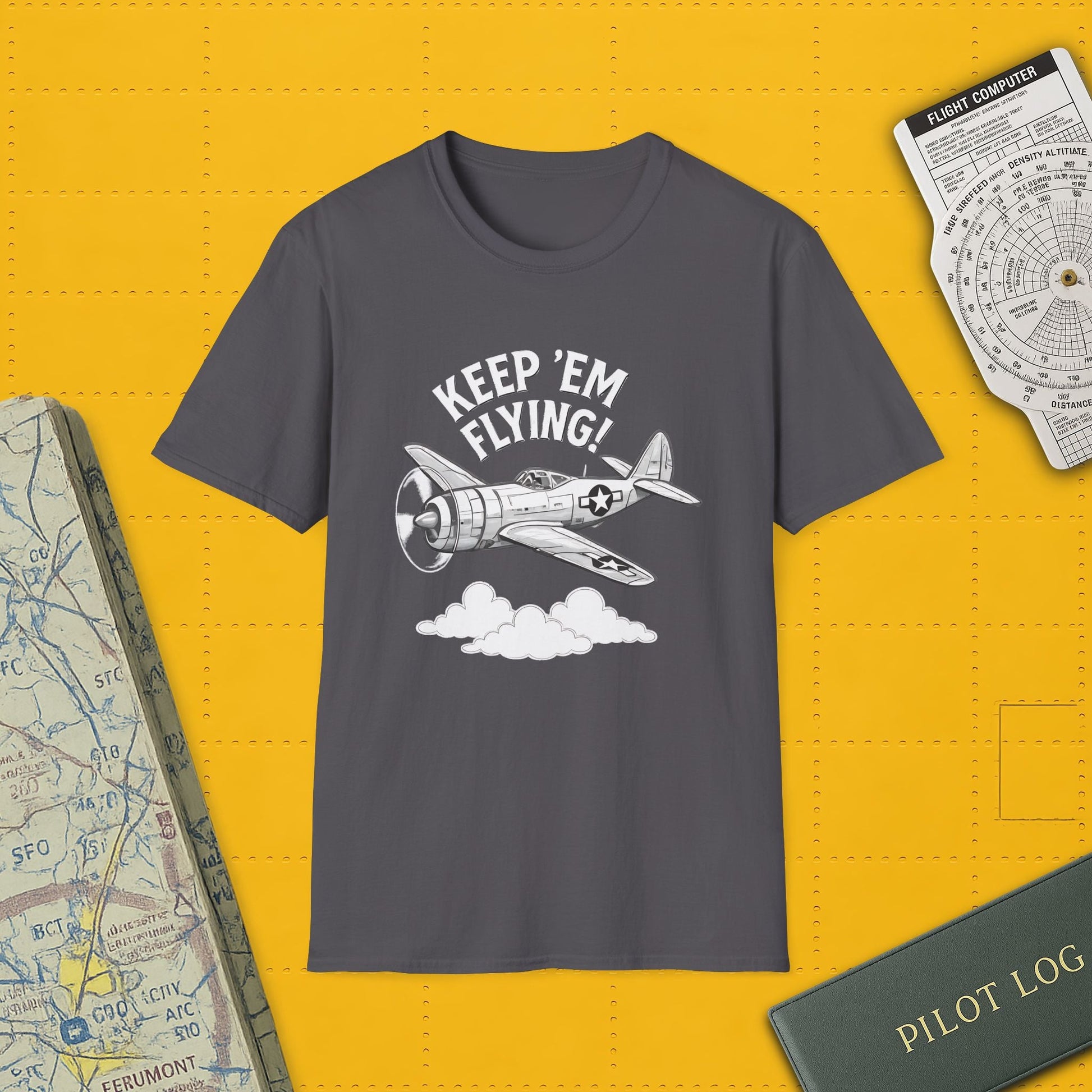 P-47 Premium T-Shirt – “Keep ’Em Flying!” WWII Jug Fighter Graphic Tee - Pilot gifts - warbird t-shirt