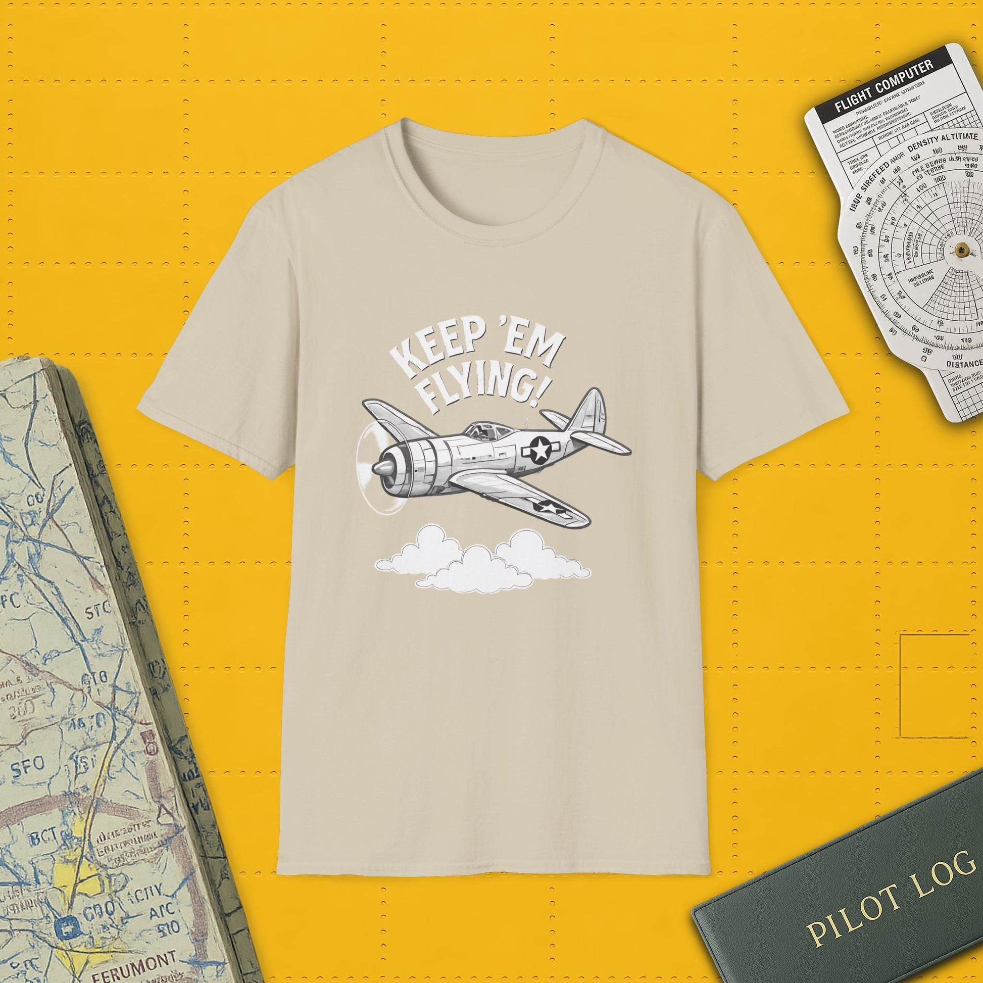 P-47 Premium T-Shirt – “Keep ’Em Flying!” WWII Jug Fighter Graphic Tee - Pilot gifts - warbird t-shirt