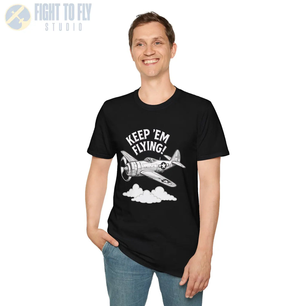 P-47 “Keep ’Em Flying!” - T-Shirt - Pilot gifts - WWII warbird t-shirt