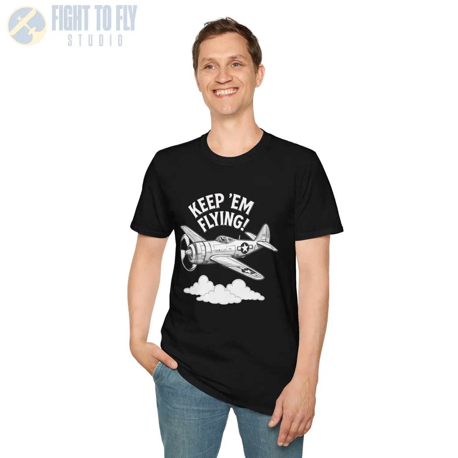 P-47 “Keep ’Em Flying!” - T-Shirt - Pilot gifts - WWII warbird t-shirt