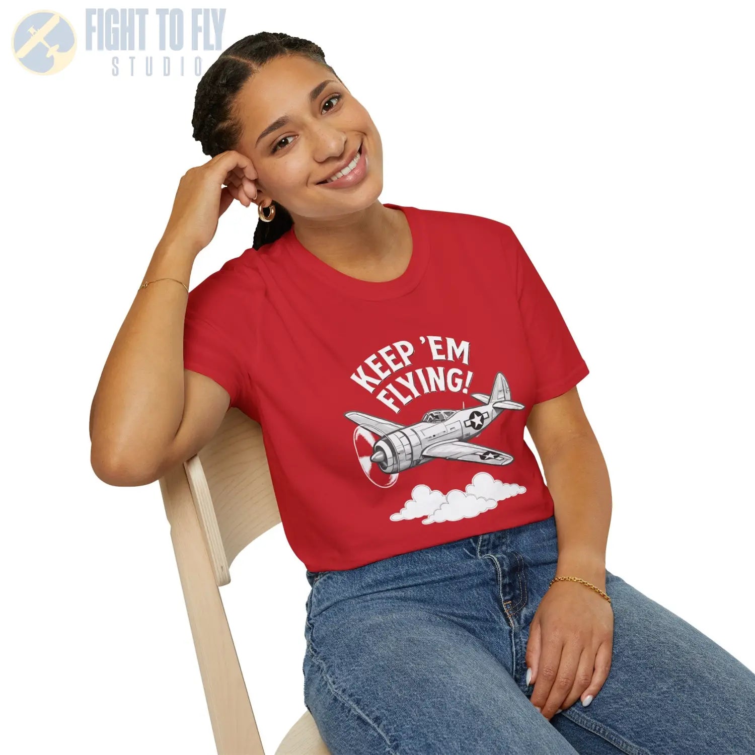 P-47 “Keep ’Em Flying!” - T-Shirt - Pilot gifts - WWII warbird t-shirt