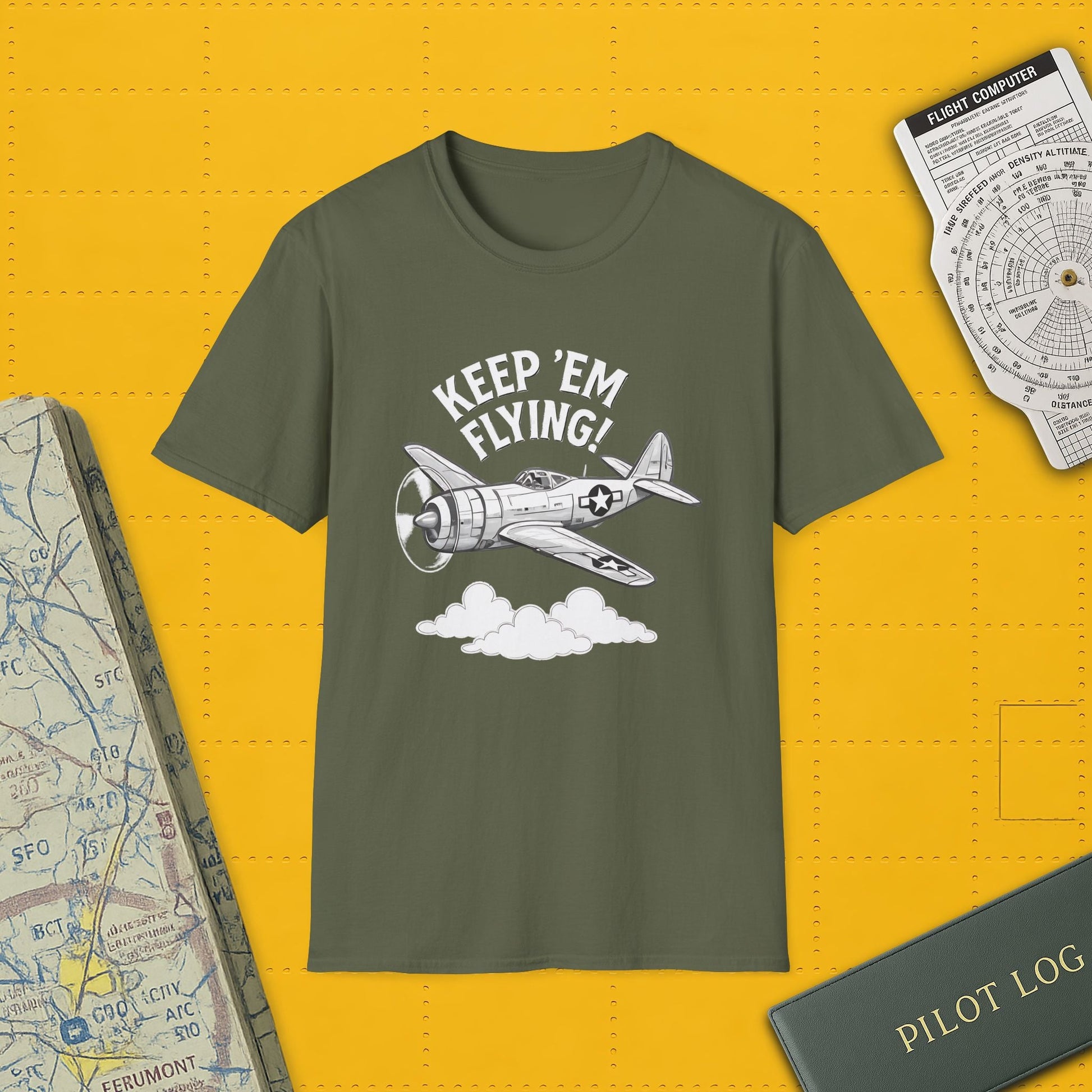 P-47 Premium T-Shirt – “Keep ’Em Flying!” WWII Jug Fighter Graphic Tee - Pilot gifts - warbird t-shirt