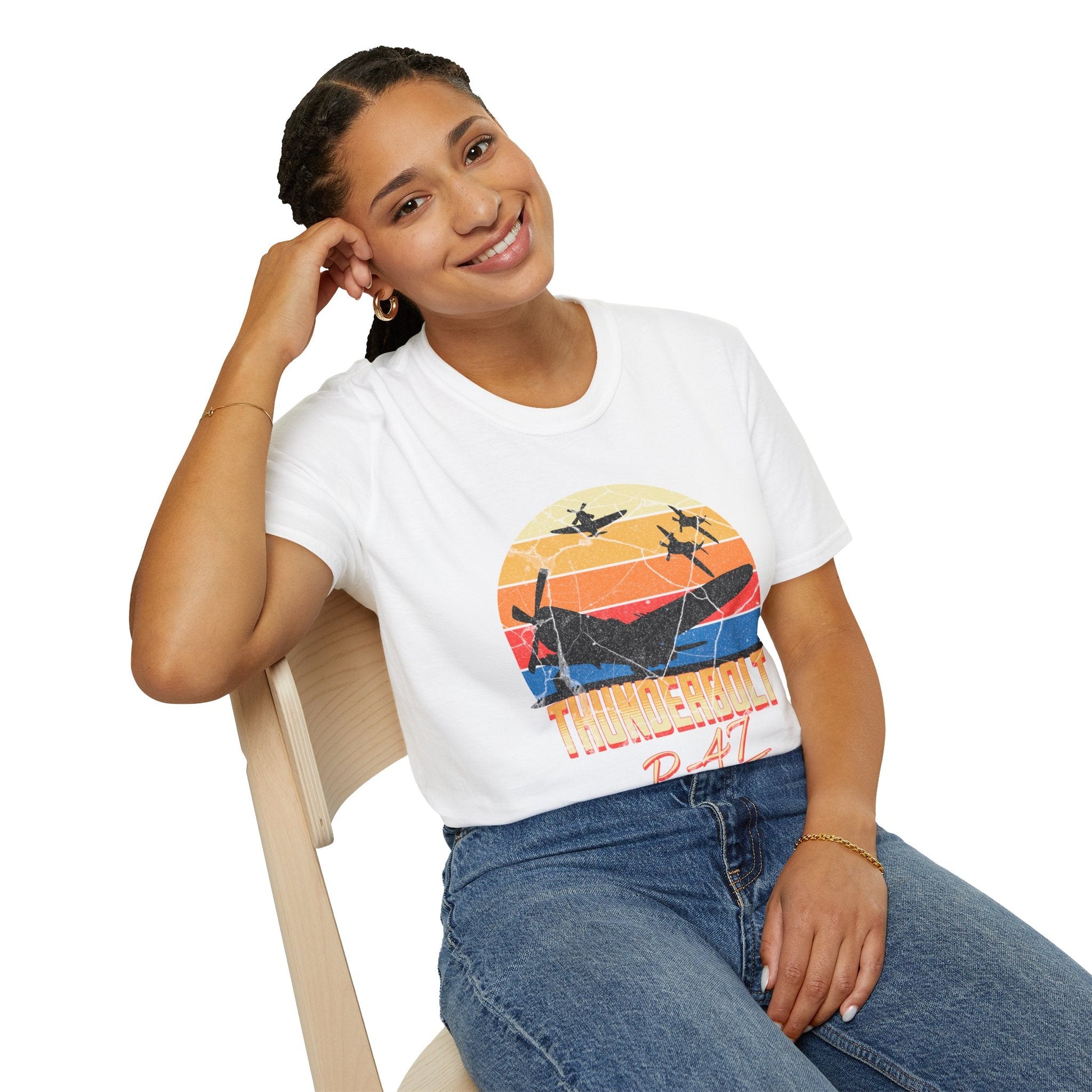 P-47 Premium T-Shirt – WWII Thunderbolt Full Graphic Aviation Tee - Pilot gifts - warbird t-shirt