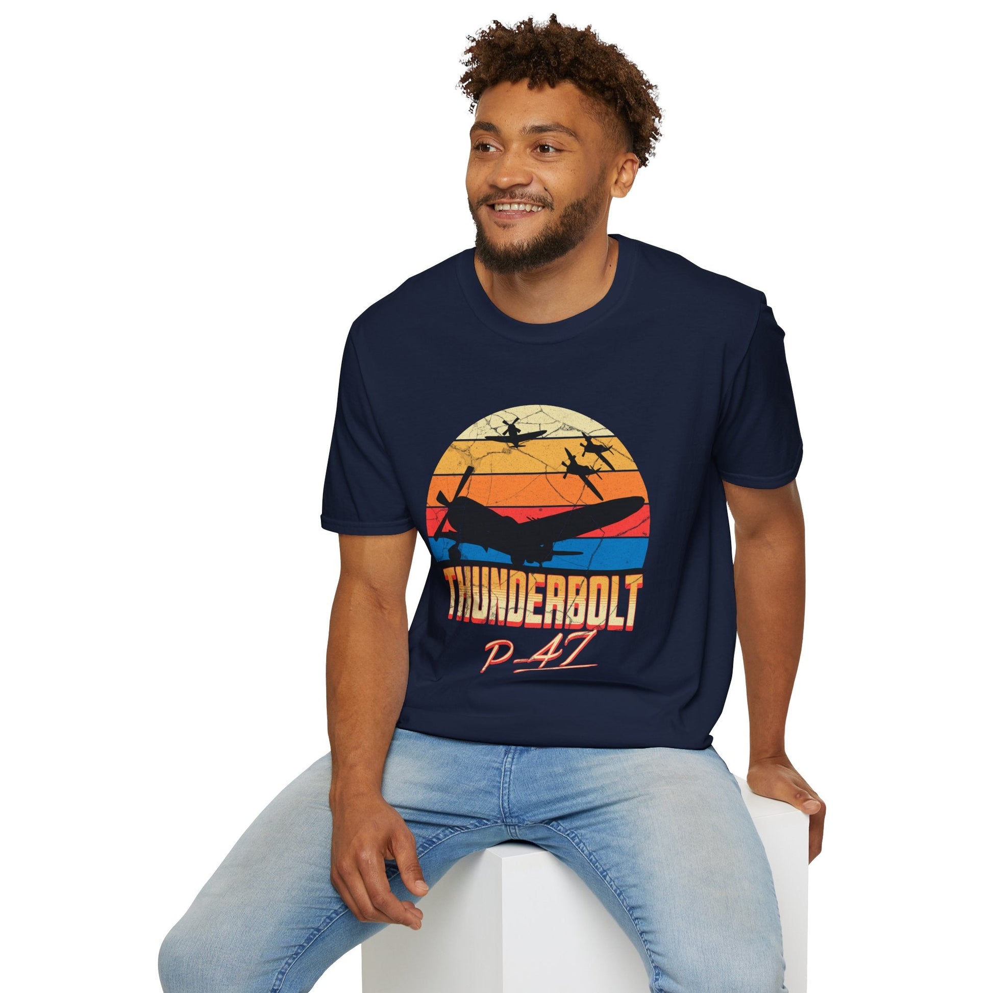 P-47 Premium T-Shirt – WWII Thunderbolt Full Graphic Aviation Tee - Pilot gifts - warbird t-shirt