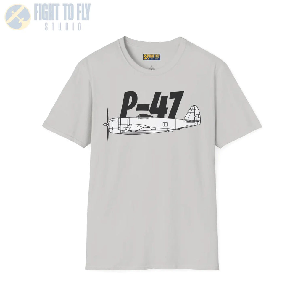 P-47 Thunderbolt Side Profile T-Shirt - Pilot gifts - WWII warbird t-shirt