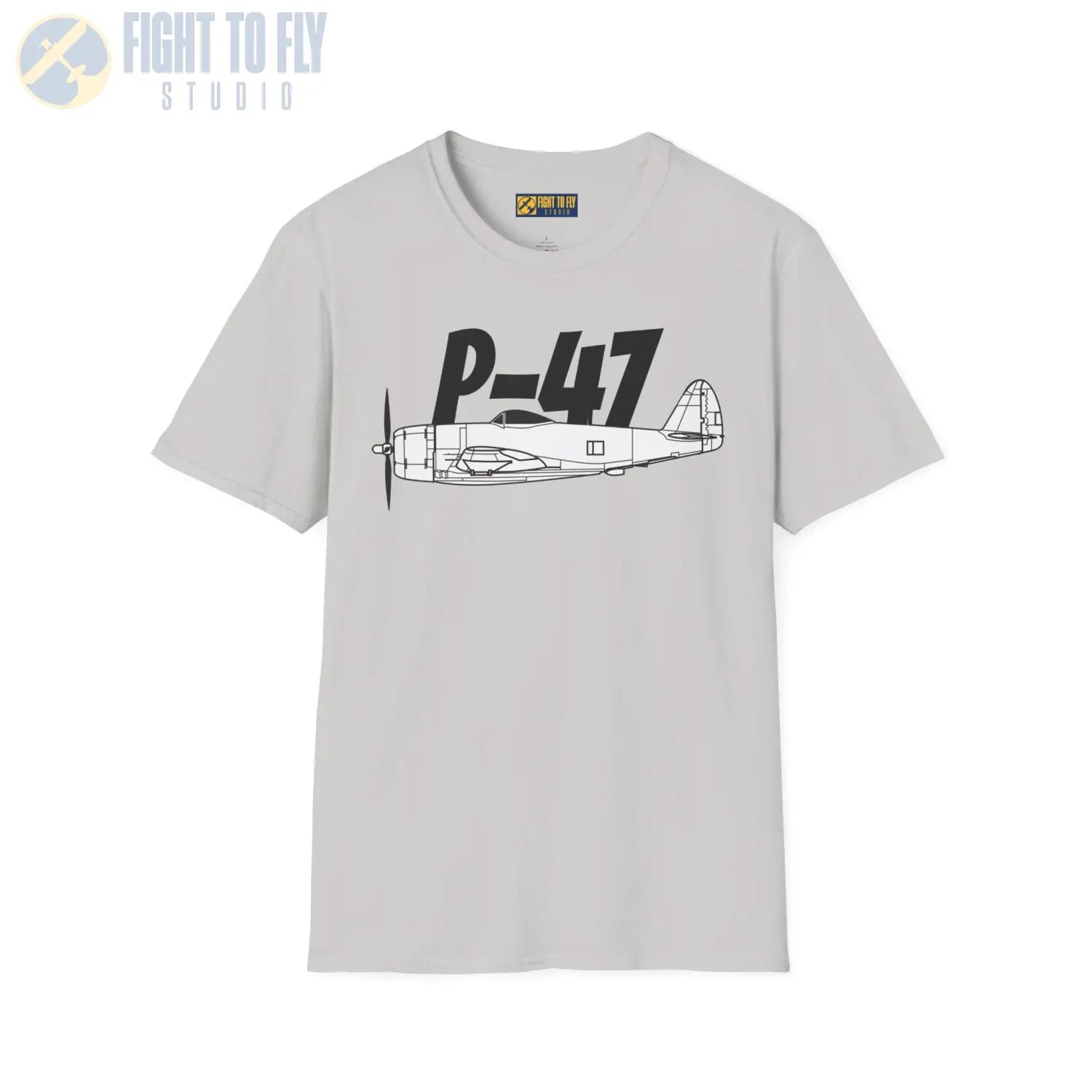 P-47 Thunderbolt Side Profile T-Shirt - Pilot gifts - WWII warbird t-shirt