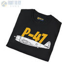 P-47 Thunderbolt Side Profile T-Shirt - Pilot gifts - WWII warbird t-shirt