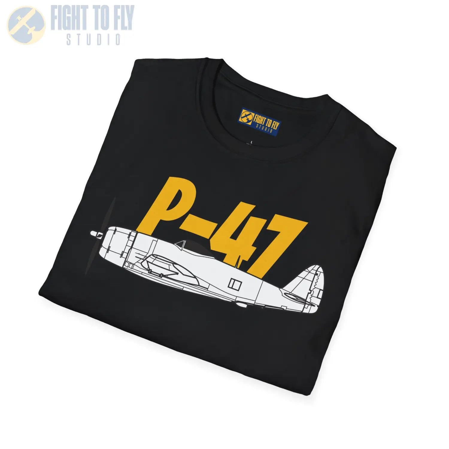 P-47 Thunderbolt Side Profile T-Shirt - Pilot gifts - WWII warbird t-shirt