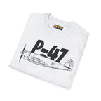 P-47 Thunderbolt Side Profile T-Shirt - Pilot gifts - WWII warbird t-shirt