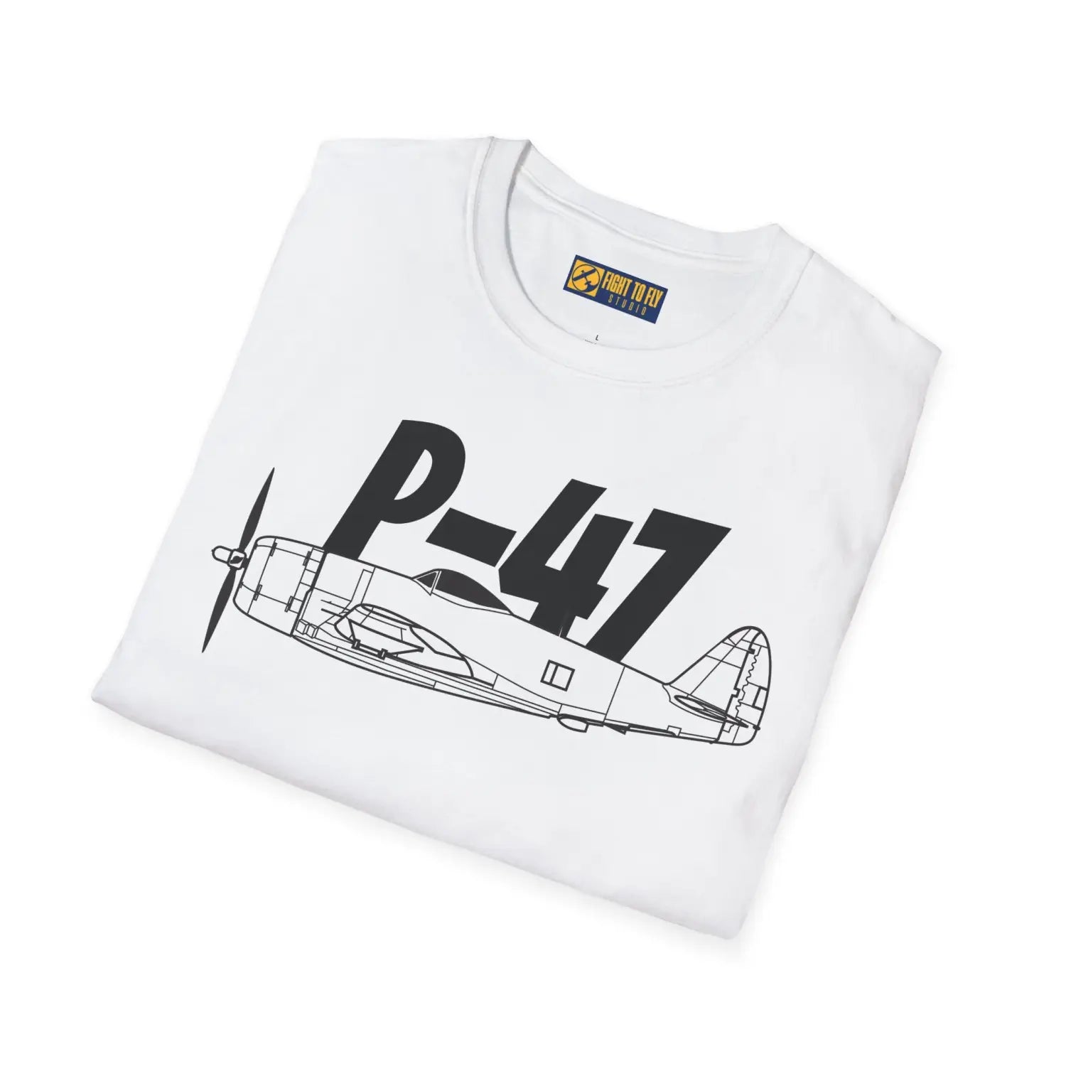 P-47 Thunderbolt Side Profile T-Shirt - Pilot gifts - WWII warbird t-shirt