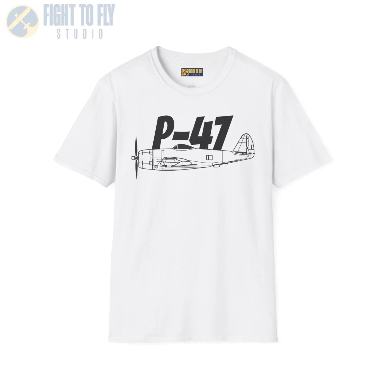P-47 Thunderbolt Side Profile T-Shirt - Pilot gifts - WWII warbird t-shirt