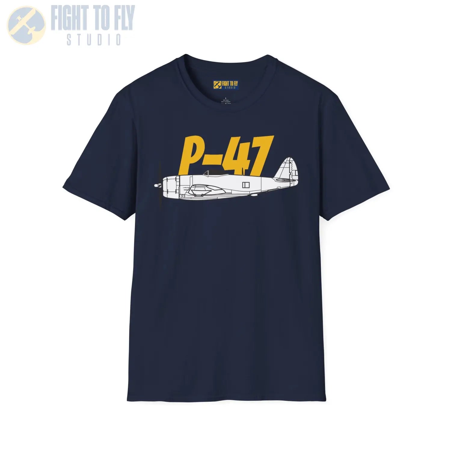 P-47 Thunderbolt Side Profile T-Shirt - Pilot gifts - WWII warbird t-shirt