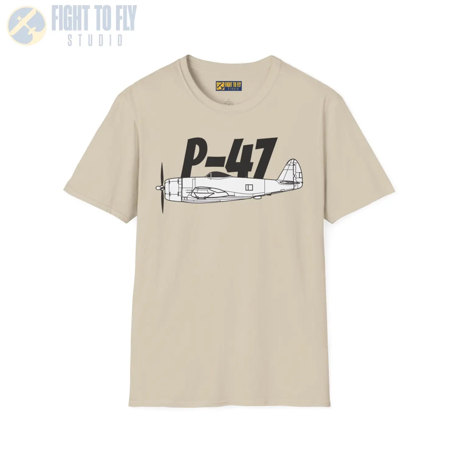 P-47 Thunderbolt Side Profile T-Shirt - Pilot gifts - WWII warbird t-shirt