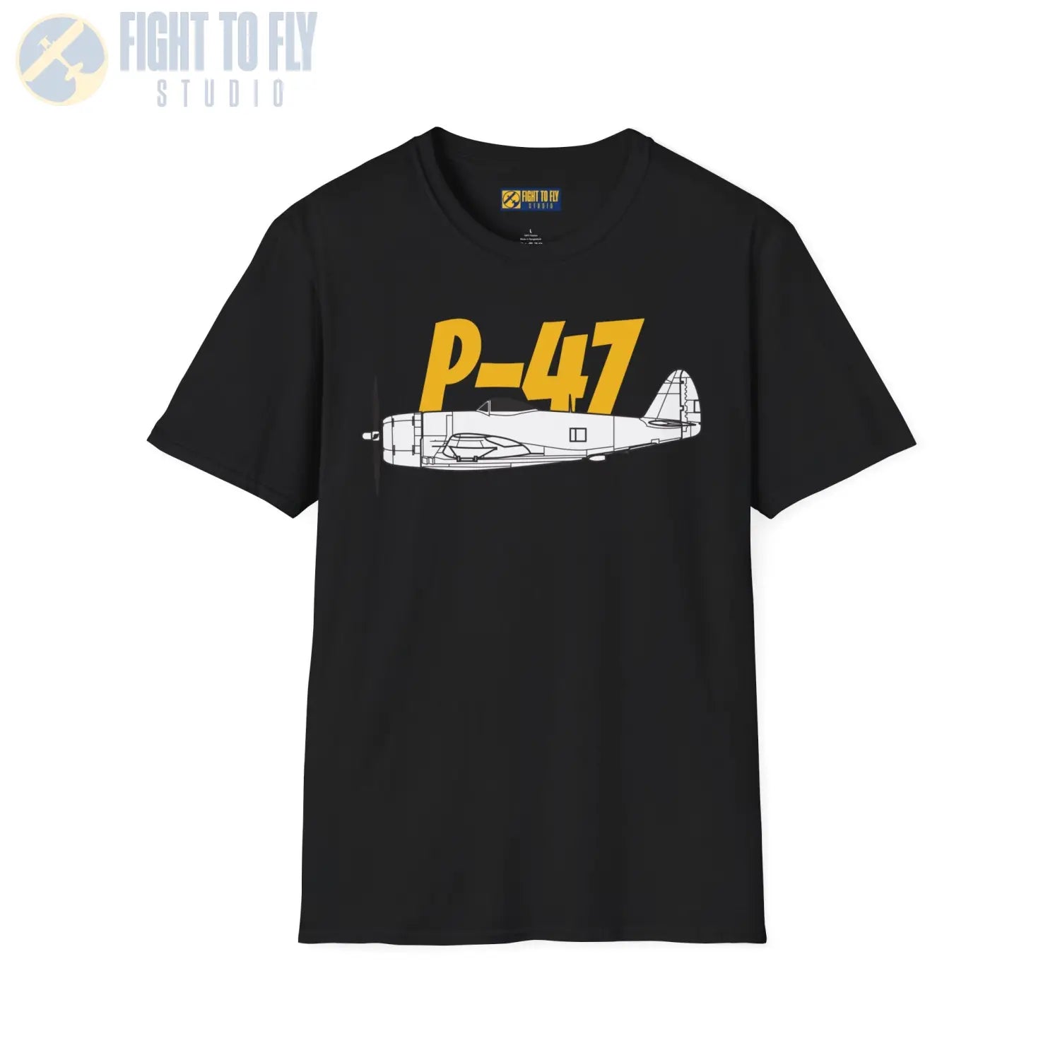 P-47 Thunderbolt Side Profile T-Shirt - Pilot gifts - WWII warbird t-shirt