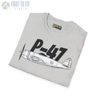 P-47 Thunderbolt Side Profile T-Shirt - Pilot gifts - WWII warbird t-shirt