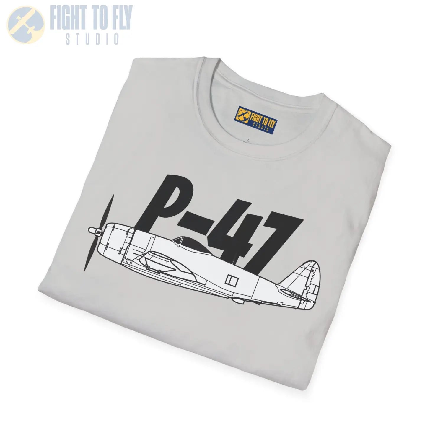 P-47 Thunderbolt Side Profile T-Shirt - Pilot gifts - WWII warbird t-shirt