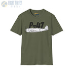 P-47 Thunderbolt Side Profile T-Shirt - Pilot gifts - WWII warbird t-shirt