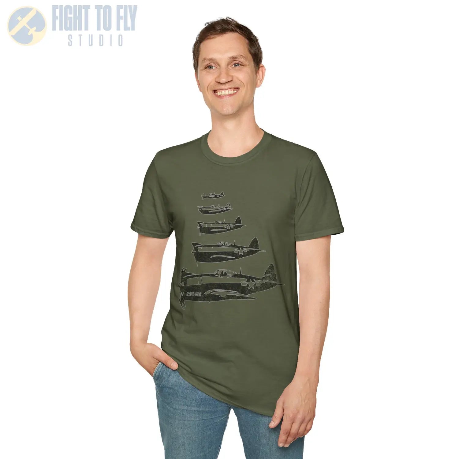 P-47 Thunderbolt “Formation Flight” WWII T-Shirt - Pilot gifts - warbird t-shirt