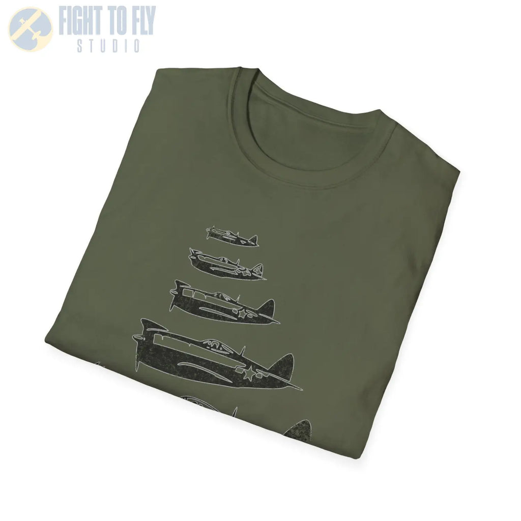 P-47 Thunderbolt “Formation Flight” WWII T-Shirt - Pilot gifts - warbird t-shirt