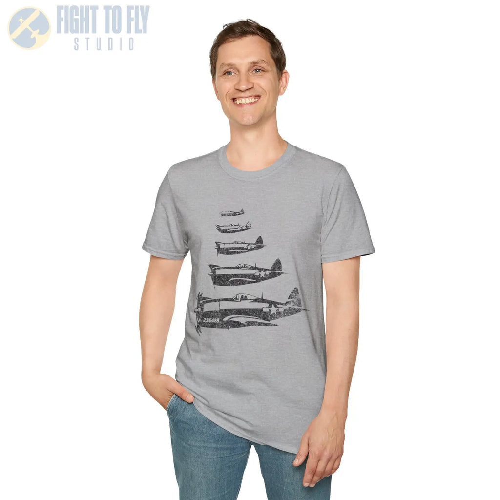 P-47 Thunderbolt “Formation Flight” WWII T-Shirt - Pilot gifts - warbird t-shirt