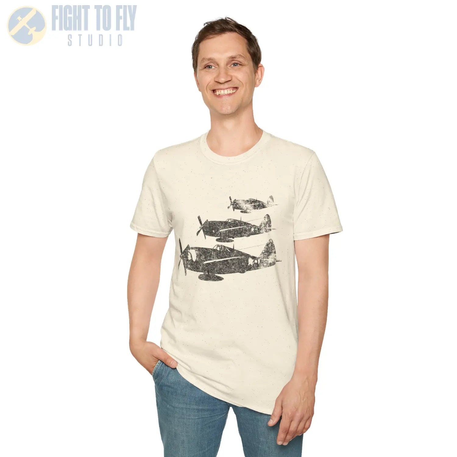P-47 Thunderbolt “Three in Formation” WWII T-Shirt - Pilot gifts - warbird t-shirt