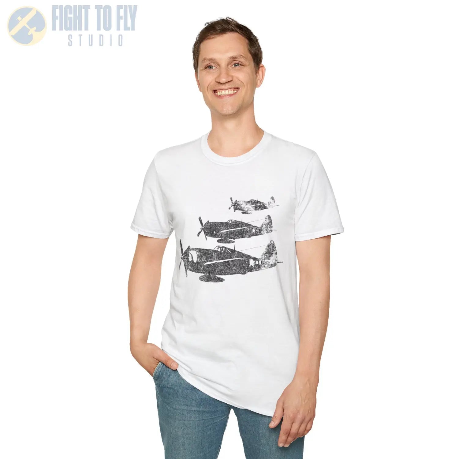P-47 Thunderbolt “Three in Formation” WWII T-Shirt - Pilot gifts - warbird t-shirt
