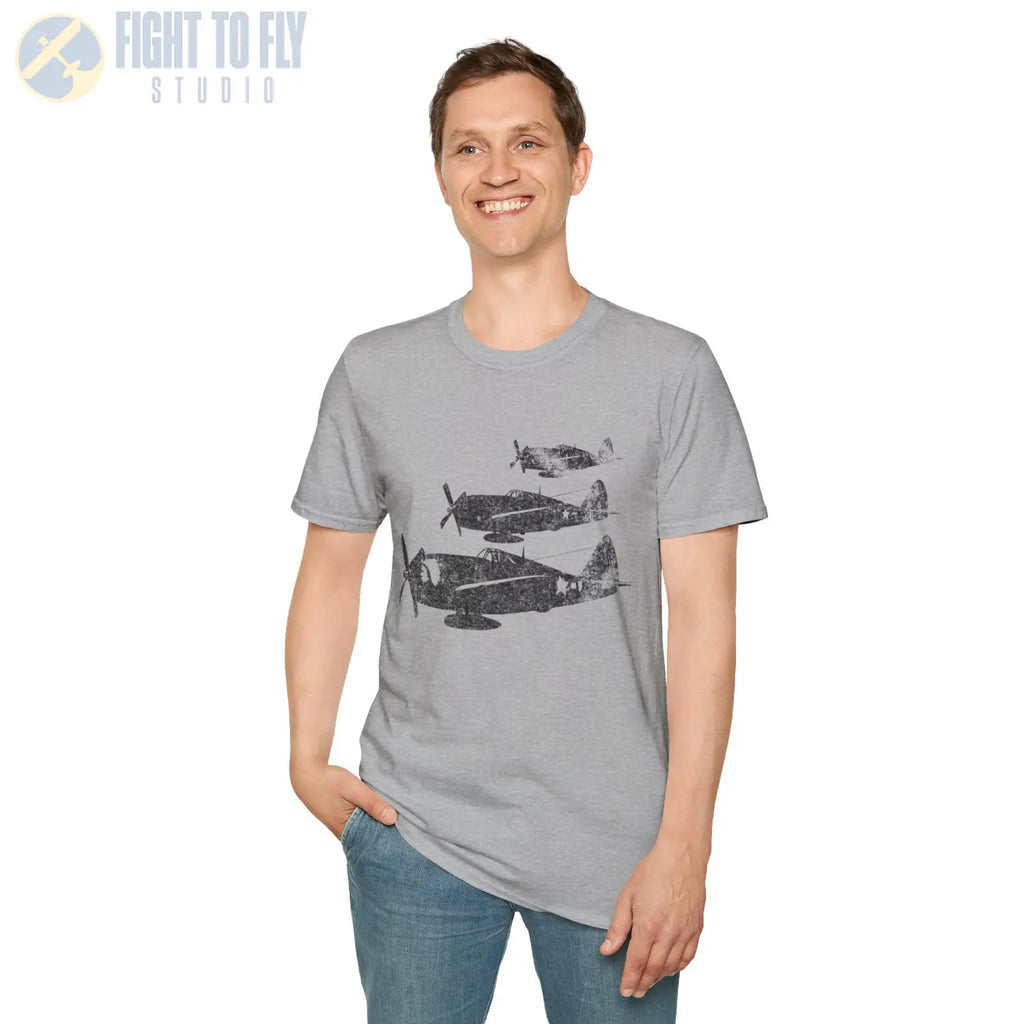 P-47 Thunderbolt “Three in Formation” WWII T-Shirt - Pilot gifts - warbird t-shirt
