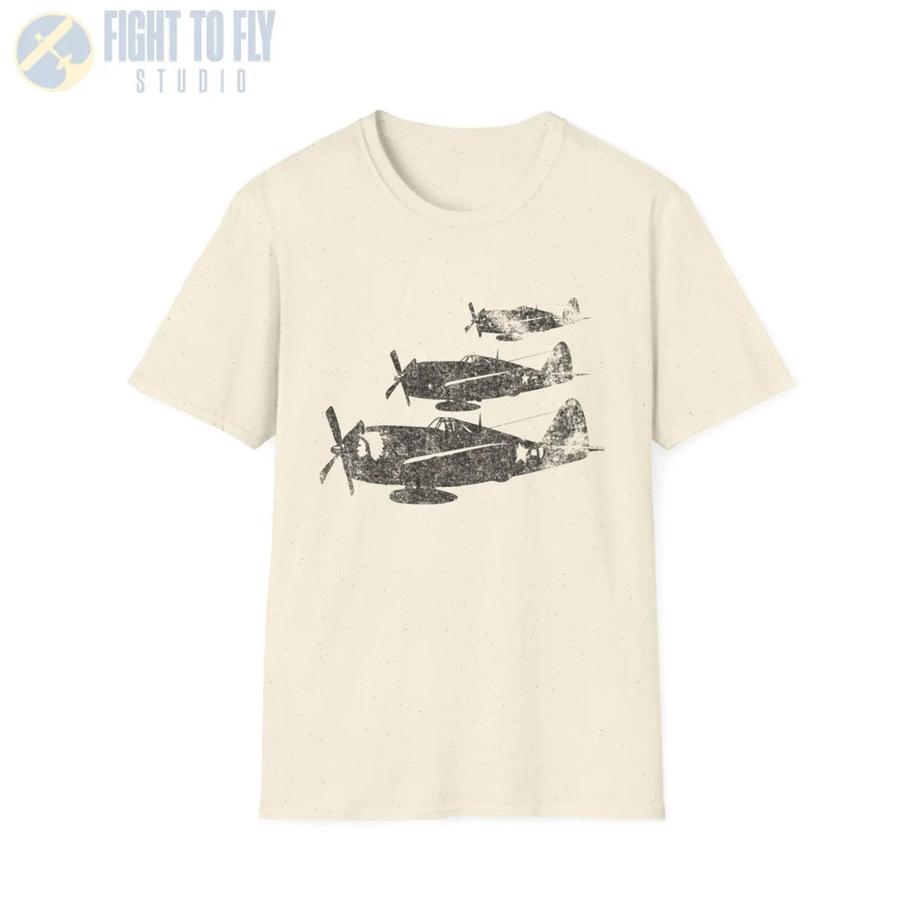 P-47 Thunderbolt “Three in Formation” WWII T-Shirt - Pilot gifts - warbird t-shirt