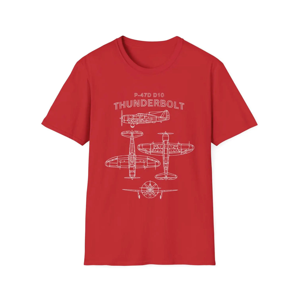 P-47D-10 Thunderbolt — T-shirt - T-Shirt - Pilot gifts - WWII warbird t-shirt