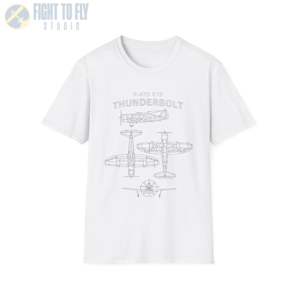 P-47D-10 Thunderbolt — T-shirt - T-Shirt - Pilot gifts - WWII warbird t-shirt