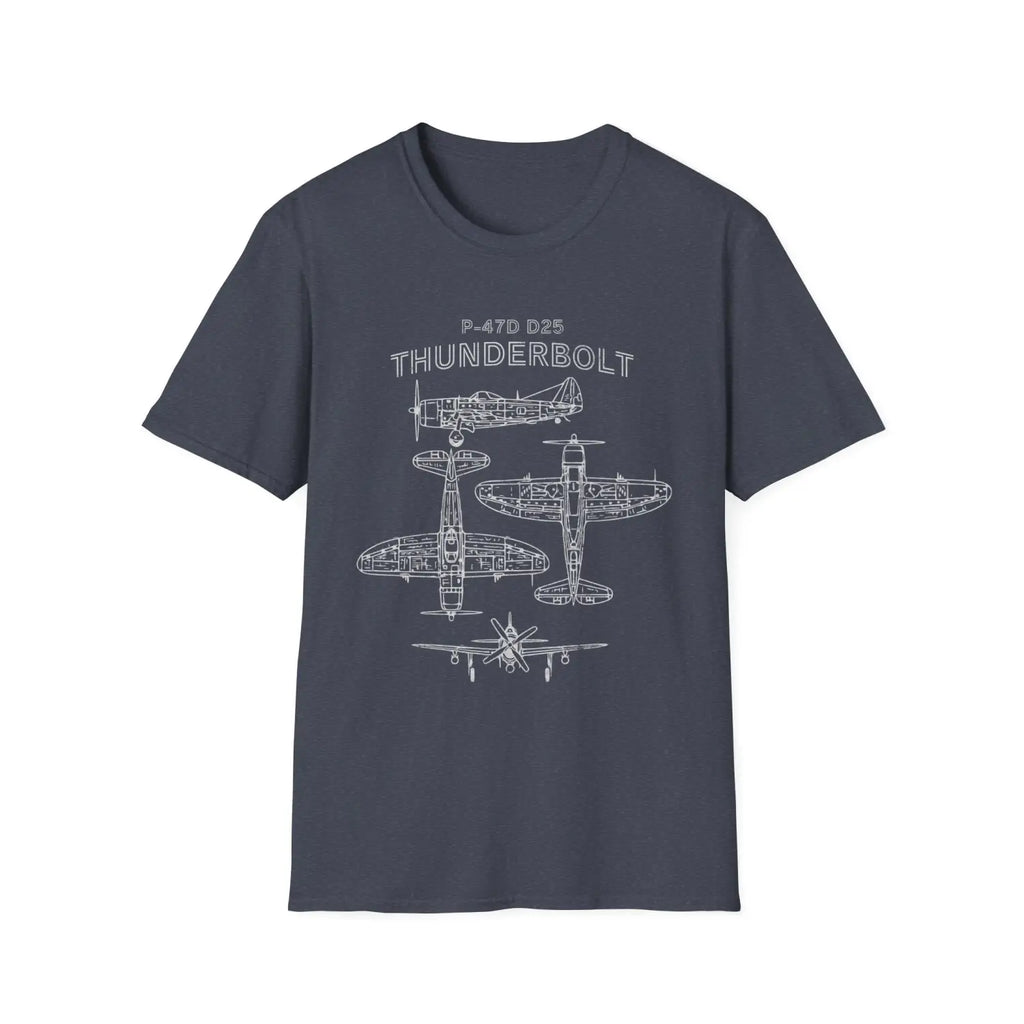 P-47D-25 Thunderbolt — T-shirt - T-Shirt - Pilot gifts - WWII warbird t-shirt