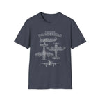 P-47D-25 Thunderbolt — T-shirt - T-Shirt - Pilot gifts - WWII warbird t-shirt
