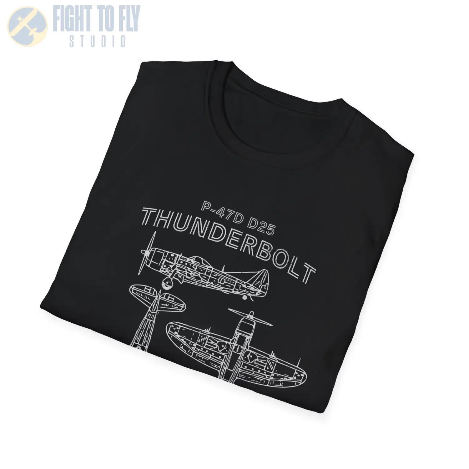 P-47D-25 Thunderbolt — T-shirt - T-Shirt - Pilot gifts - WWII warbird t-shirt