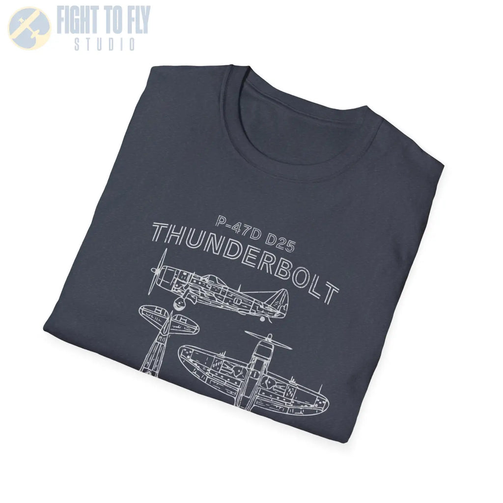 P-47D-25 Thunderbolt — T-shirt - T-Shirt - Pilot gifts - WWII warbird t-shirt