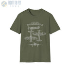 P-47D-25 Thunderbolt — T-shirt - T-Shirt - Pilot gifts - WWII warbird t-shirt
