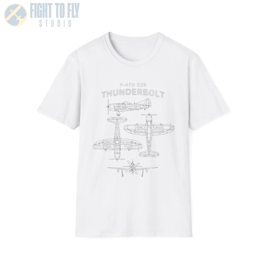P-47D-25 Thunderbolt — T-shirt - T-Shirt - Pilot gifts - WWII warbird t-shirt