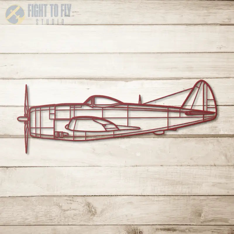 P-47D Die Cut Metal Wall Art - Sign - Pilot gifts - WWII warbird t-shirt