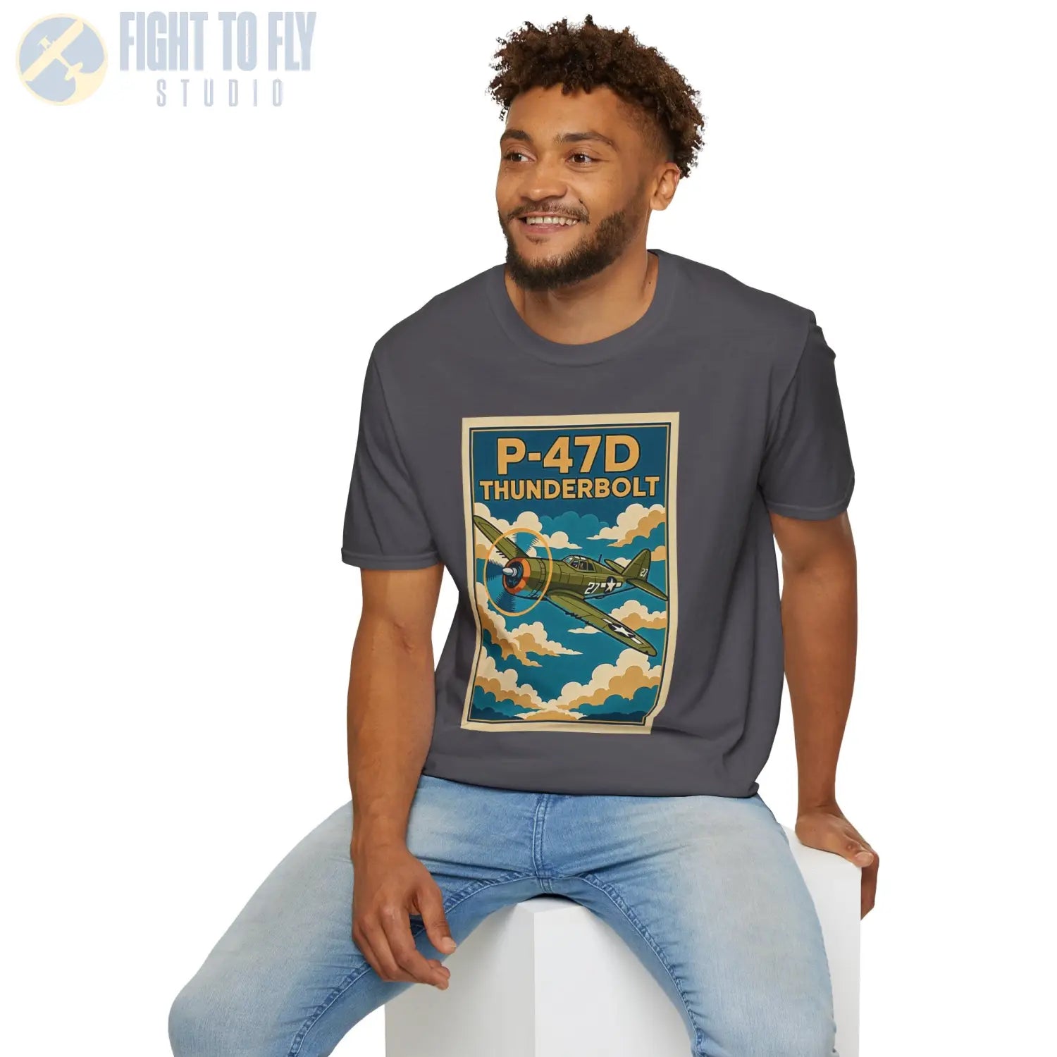 P-47D Premium Full Graphic T-Shirt - Pilot gifts - WWII warbird t-shirt