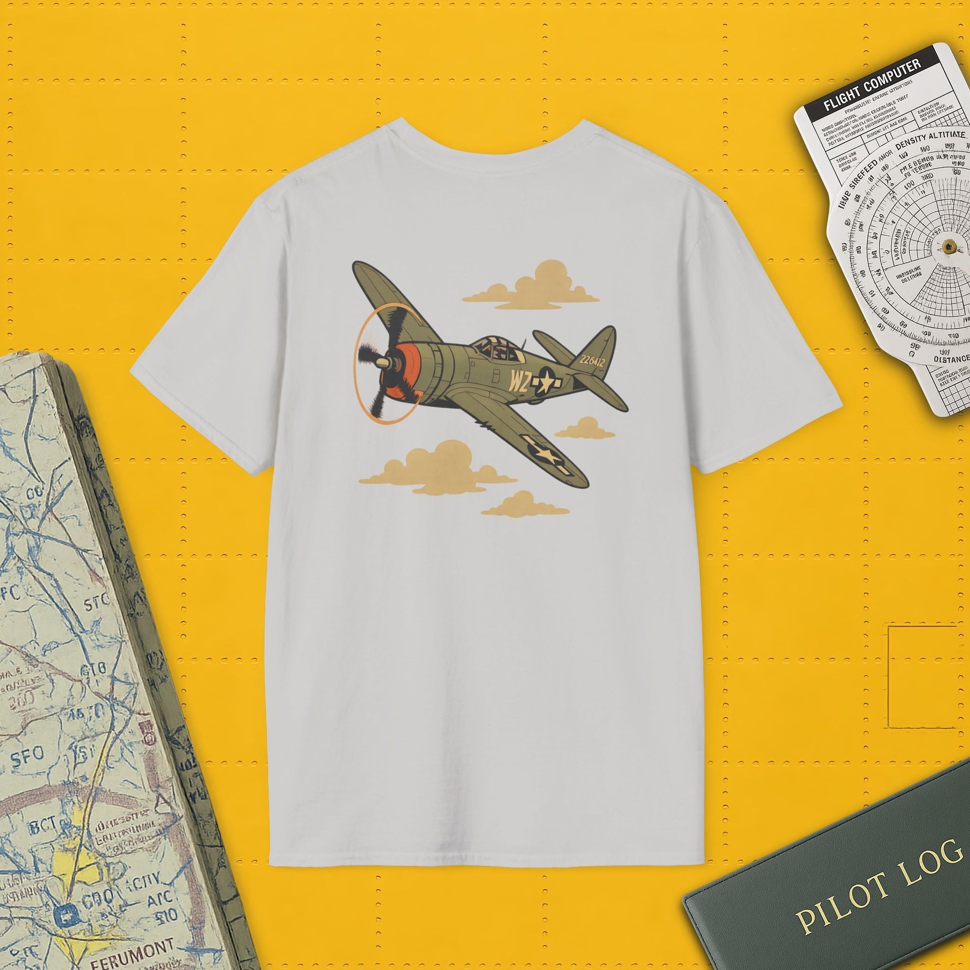 P-47D Premium T-Shirt – Thunderbolt WWII Fighter Full Graphic Aviation Tee - Pilot gifts - warbird t-shirt