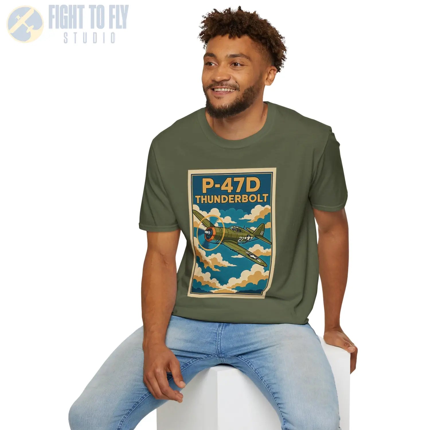 P-47D Premium Full Graphic T-Shirt - Pilot gifts - WWII warbird t-shirt