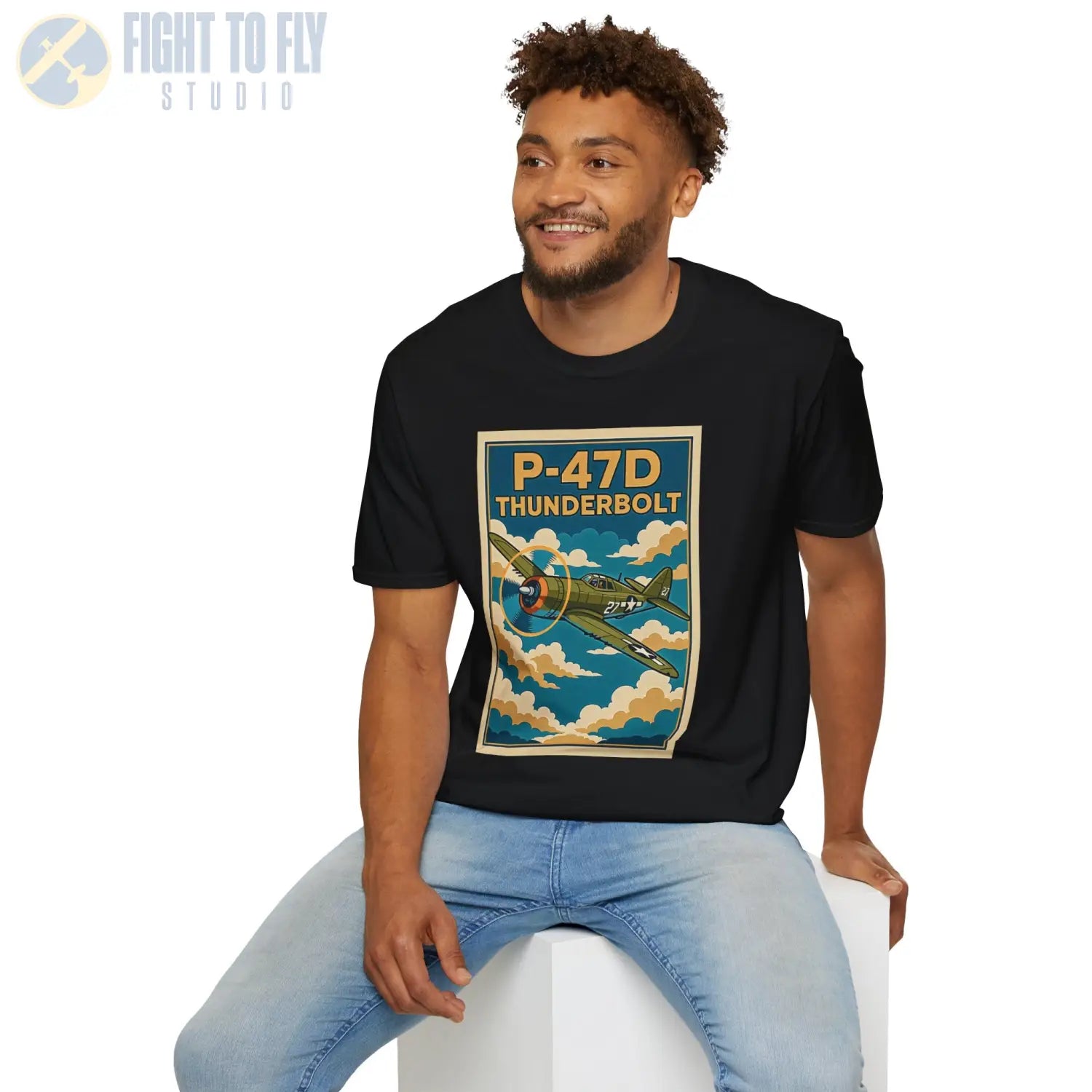 P-47D Premium Full Graphic T-Shirt - Pilot gifts - WWII warbird t-shirt
