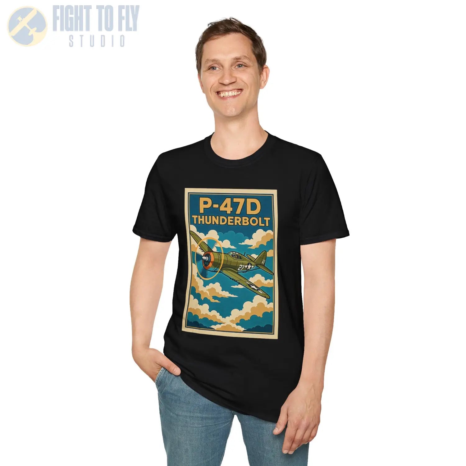 P-47D Premium Full Graphic T-Shirt - Pilot gifts - WWII warbird t-shirt