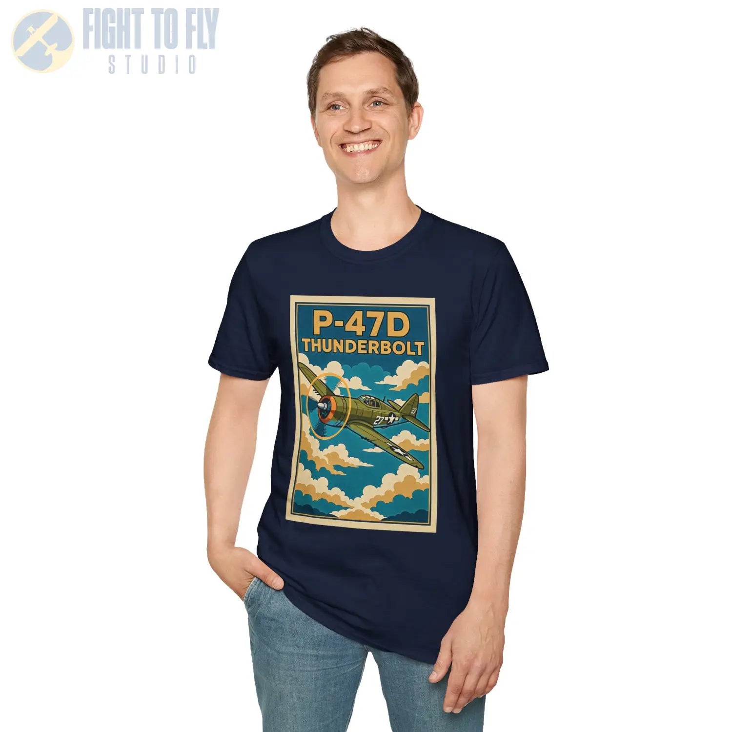 P-47D Premium Full Graphic T-Shirt - Pilot gifts - WWII warbird t-shirt