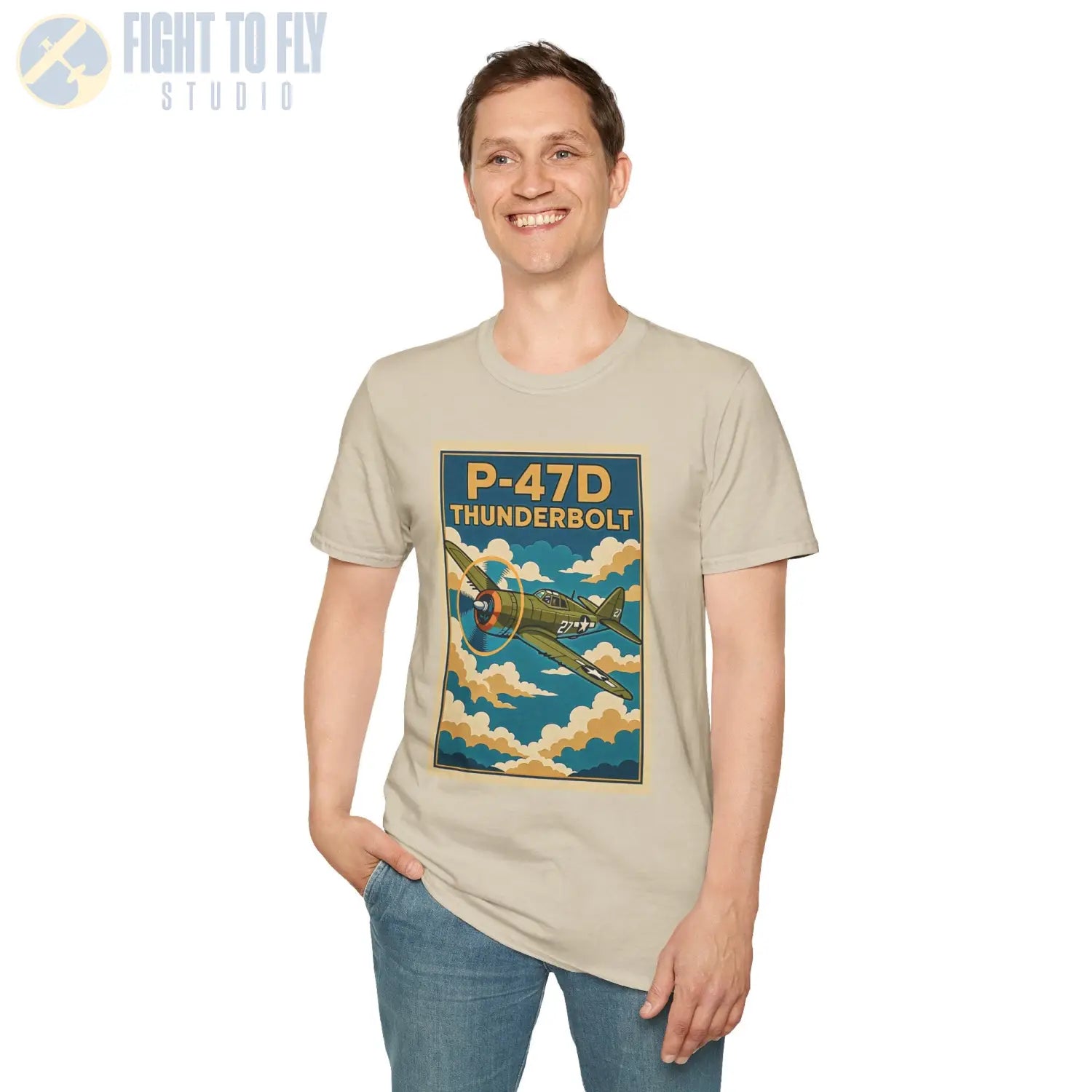 P-47D Premium Full Graphic T-Shirt - Pilot gifts - WWII warbird t-shirt