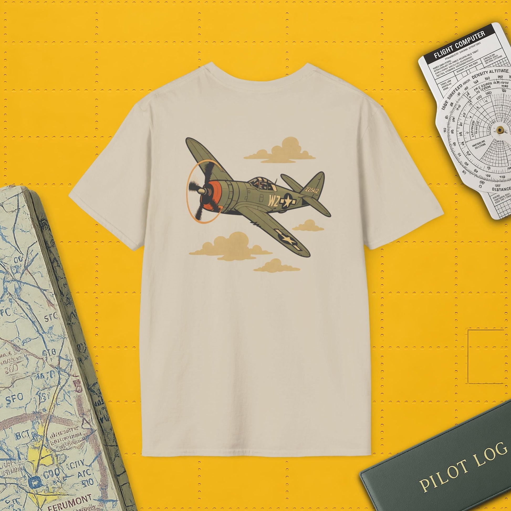 P-47D Premium T-Shirt – Thunderbolt WWII Fighter Full Graphic Aviation Tee - Pilot gifts - warbird t-shirt