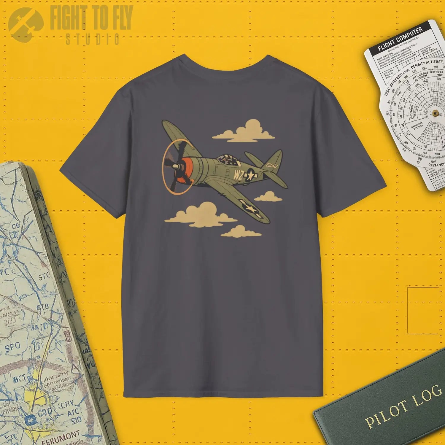 P-47D Premium Full Graphic T-Shirt - Pilot gifts - WWII warbird t-shirt