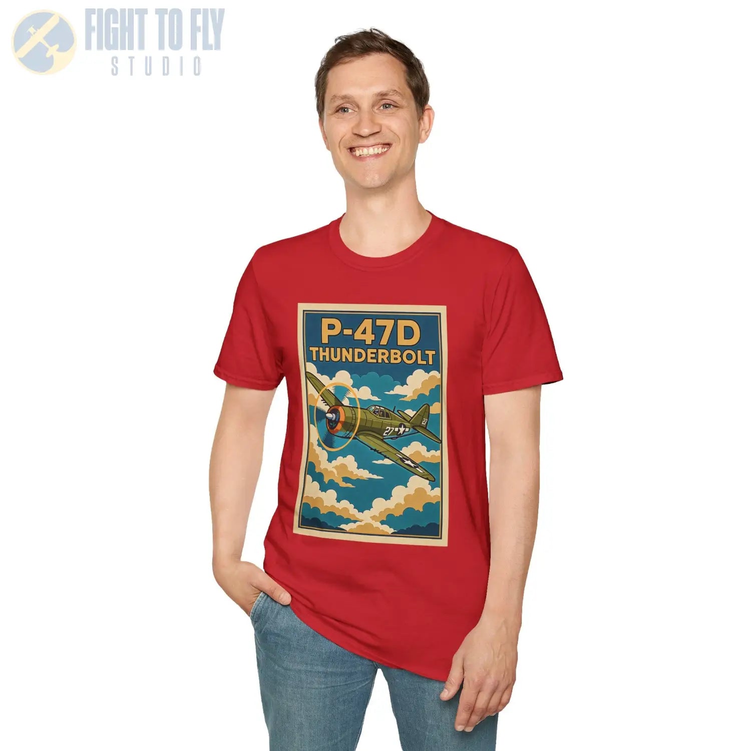 P-47D Premium Full Graphic T-Shirt - Pilot gifts - WWII warbird t-shirt