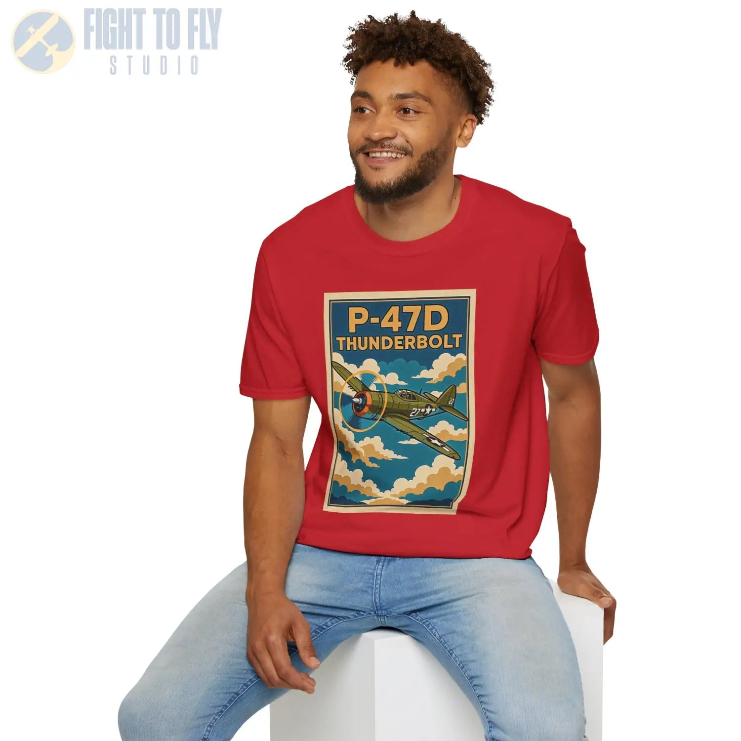P-47D Premium Full Graphic T-Shirt - Pilot gifts - WWII warbird t-shirt