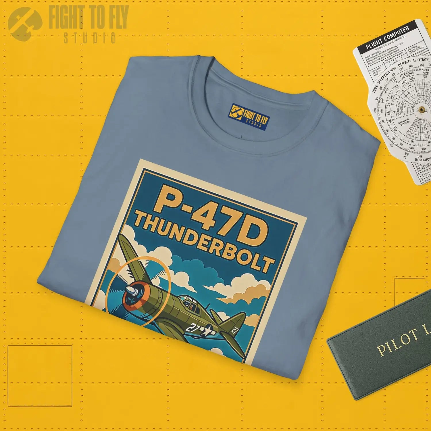 P-47D Premium Full Graphic T-Shirt - Pilot gifts - WWII warbird t-shirt